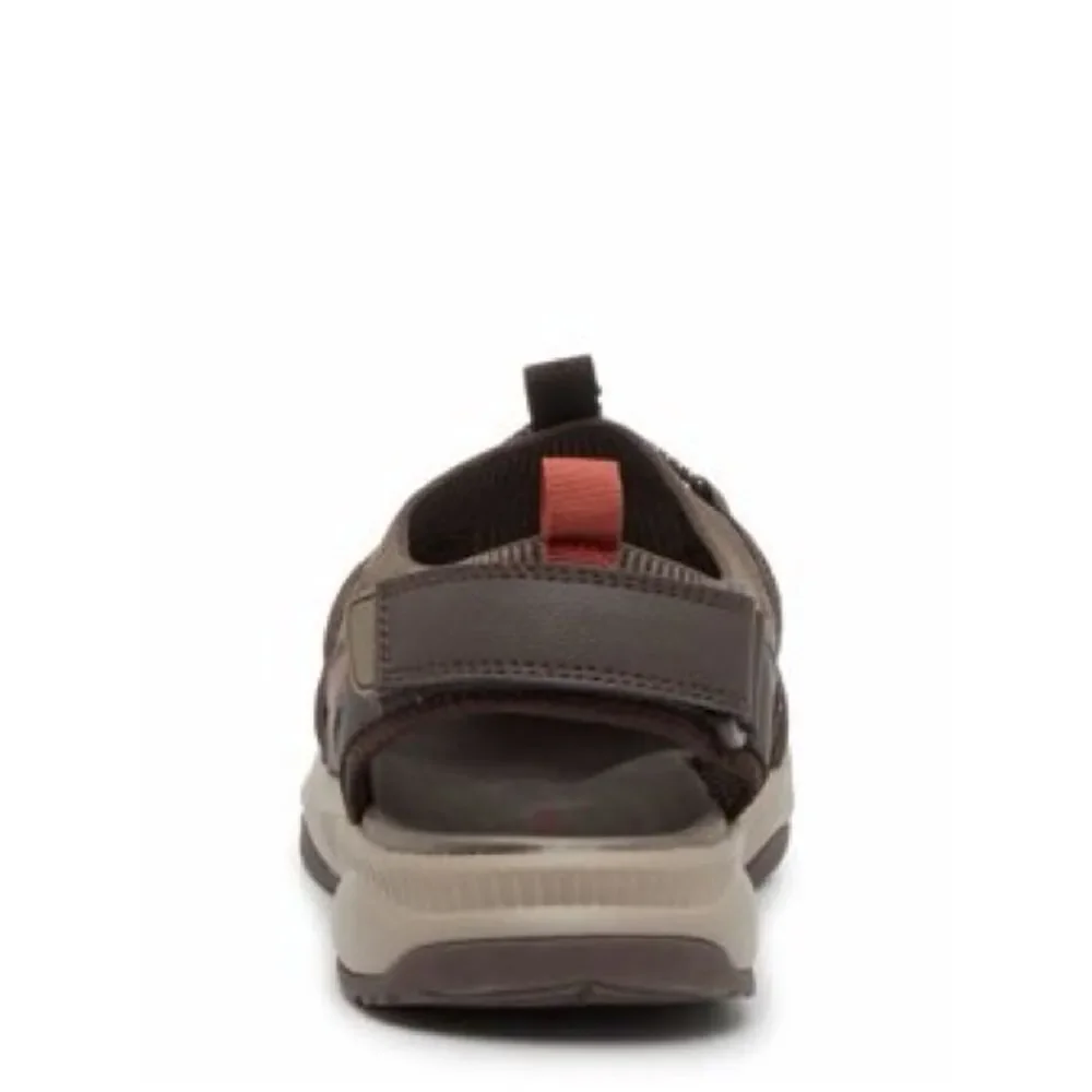 Eddie Bauer Men's Yesler Fisherman Sport Sandal Dark Brown Closed-Toe